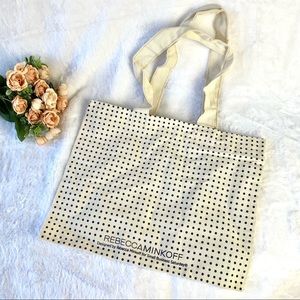 Rebecca Minkoff Small Business Saturday Sand Colored Lightweight Canvas Tote